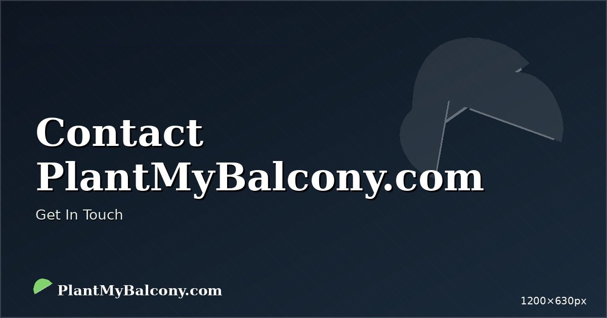 Contact PlantMyBalcony.com